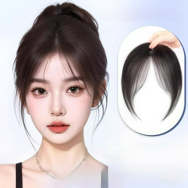 Invisible Tape In Extensions Real Hair - 초경량 인모 앞머리 클립형 헤어 익스텐션