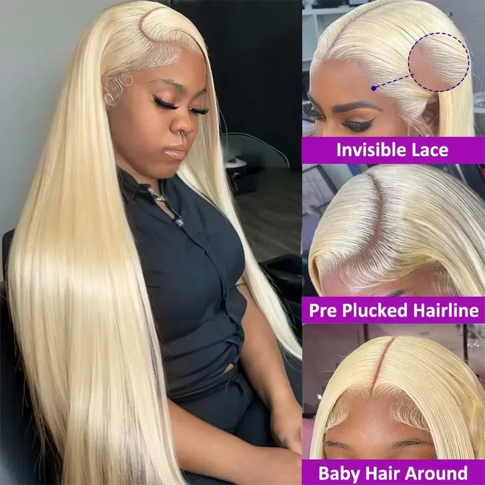 30인치, 46인치, 본 스트레이트 스타일, 613번  - Hd Lace Frontal Wig Human Hair Pre Plucked 리뷰 및 가격
