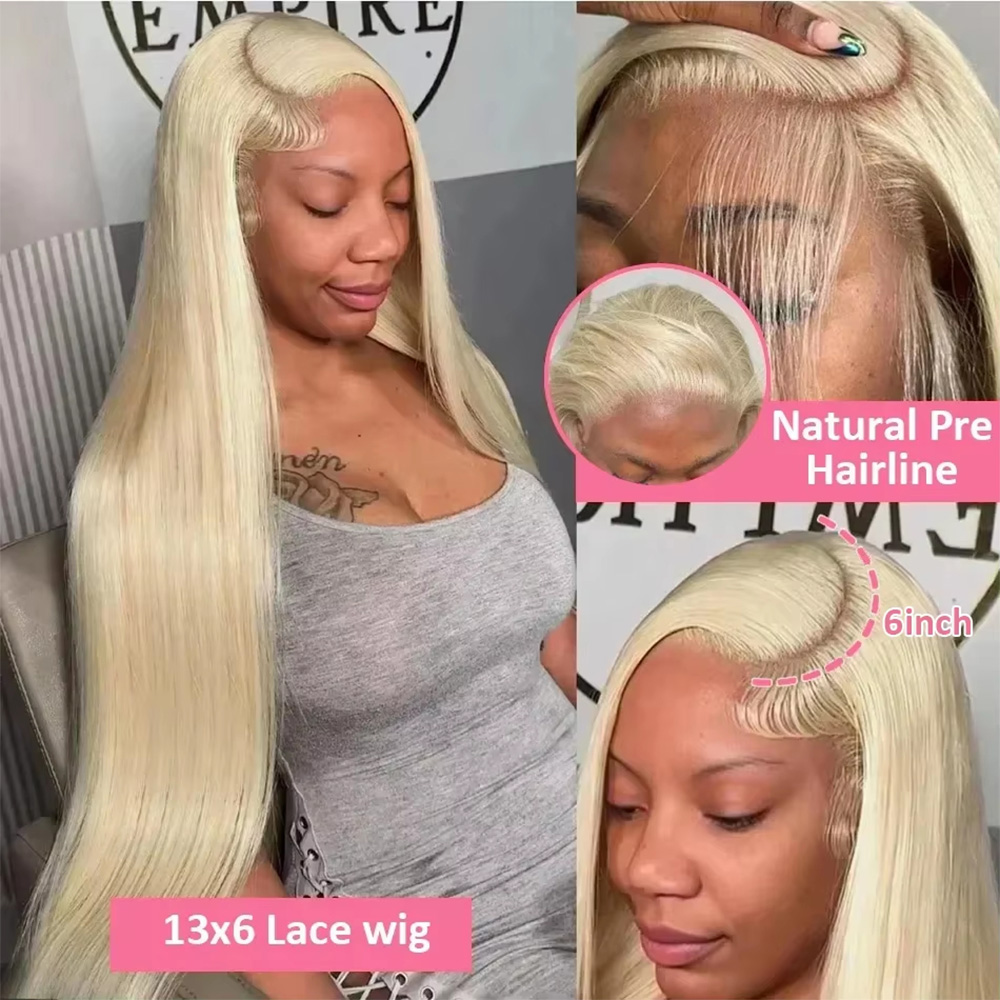 30인치, 46인치, 본 스트레이트 스타일, 613번  - Hd Lace Frontal Wig Human Hair Pre Plucked 리뷰 및 가격