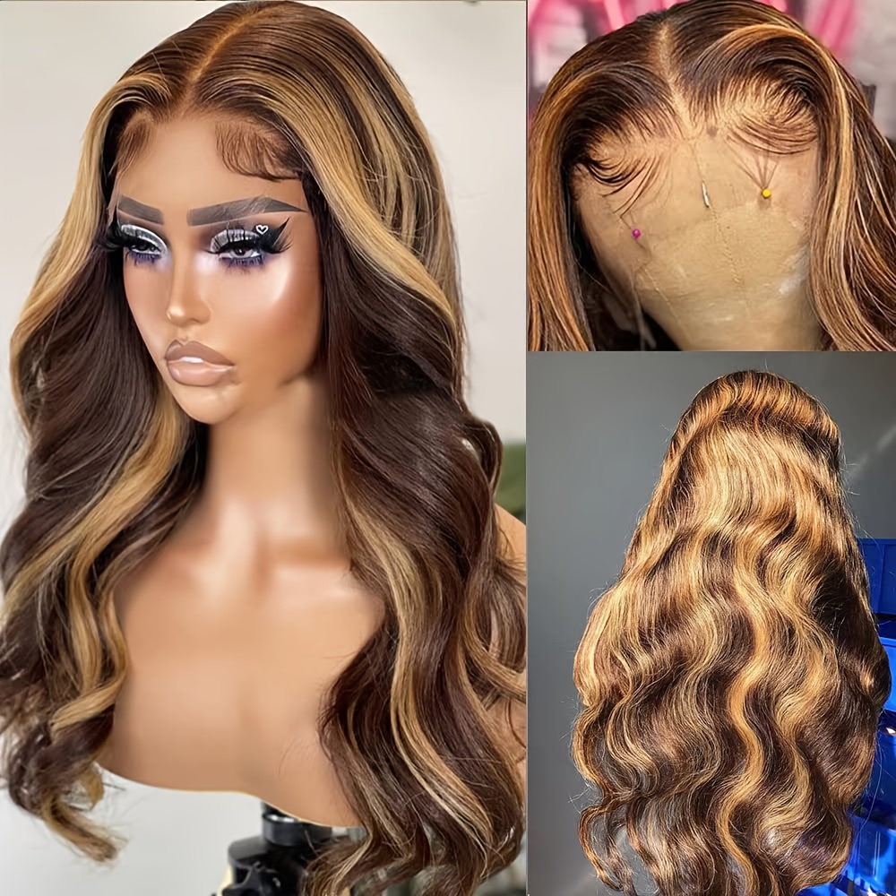 30인치 하이라이트 바디 웨이브 레이스 프론트 가발 인 - Hd Lace Frontal Wig Human Hair Pre Plucked 리뷰 및 가격