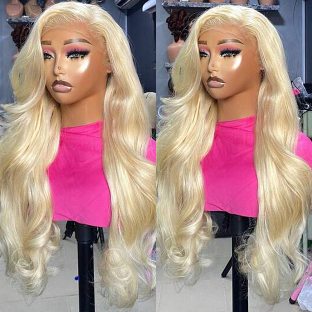 투명한 드로스트링이 달린 360 HD 레이스 가발, 밝 - 613 Blonde Body Wave Lace Front Wig 리뷰 및 가격